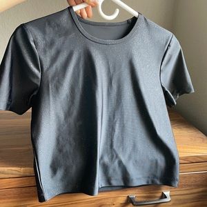 Athletic sparkle cropped t-shirt